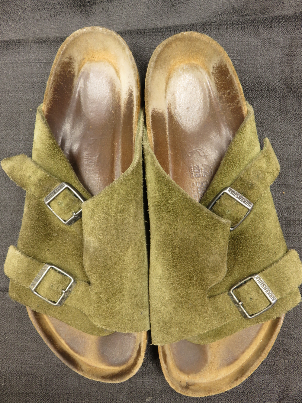 Birkenstock Zurich Sandals Size 42 Moss Green Suede Leather L11 M9